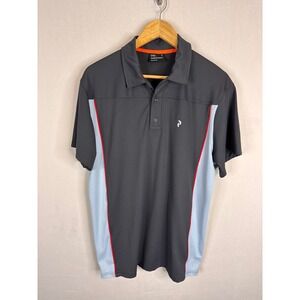 Peak Performance Skye Polo Shirt Mens XL Grey Blue Red Technical Golf G47156002